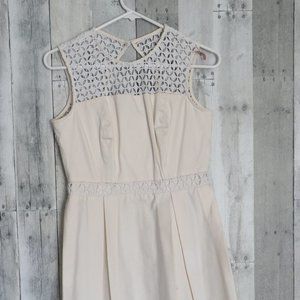 Calvin Klein | Women's Off White Cream Flare Dress